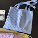 TAVIMART  -  Contrast Color Women's Stripes Shoulder Bag Thin Cotton Ladies Eco Shopping Bags Casual Travel Female Girls Summer Tote Handbags