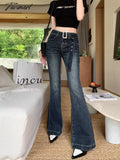 Tavimart - American Vintage Wash Hot Girl Micro Flare Jeans Women’s Summer Floor Towers Slim Fit