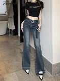 Tavimart - American Vintage Wash Hot Girl Micro Flare Jeans Women’s Summer Floor Towers Slim Fit