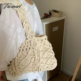 Tavimart Bohemian Tote Bags For Women Luxury Designer Handbags Purses New In Cotton Rope Hand Cross