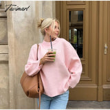 Tavimart Chic Striped Sweater For Women Casual O - Neck Long Sleeve Knitted Soft Sweaters Autumn