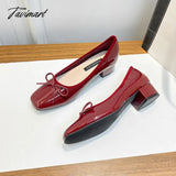Tavimart Classic Female Flats Ballerina Shoes Women Fashion Square Toe Pleated Ballet Bow Knot Shallow Moccasin Casual Loafer