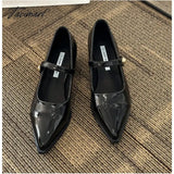 Tavimart - Designer New French Pointy Mary Jane Women’s Shoes Spring Autumn Shallow Mouth Retro
