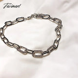 TAVIMART -  European and American new style necklace iron chain clavicle chain fashionable street style personality necklace Hong Kong style