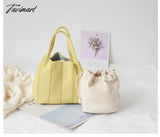 Tavimart - Fashion Folds Women Bucket Bag Pu Leather Shoulder Bags Brand Designer Ladies Crossbody