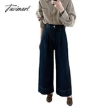 Tavimart - Harajuku Vintage Women’s Jeans Oversized Elegant Old Money Wide Leg Denim Pants Ladies