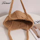 Tavimart - Holiday Beach Woven Shoulder Bags Vacation Handmade Knitting Totes Women High - Capacity