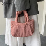 Tavimart Ins Hot Cute Pure Candy Color Small Designer Nylon Totes Trendy Versatile Handbags For