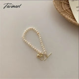 Tavimart Minar Korean Vintage Natural Freshwater Pearl Chokers Necklaces For Women Gold Color