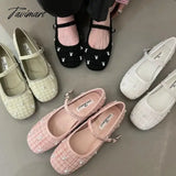 TAVIMART  -  NEW Cute Rabbit Mary Jane Shoes Women's Shoes French Retro Autumn Flats Women Round Toe Low Heel Shallow Shoes
