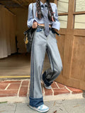Tavimart - New Women Vintage Japanese Harajuku Fashion Baggy Denim Pants Cyber Jeans Y2K Streetwear
