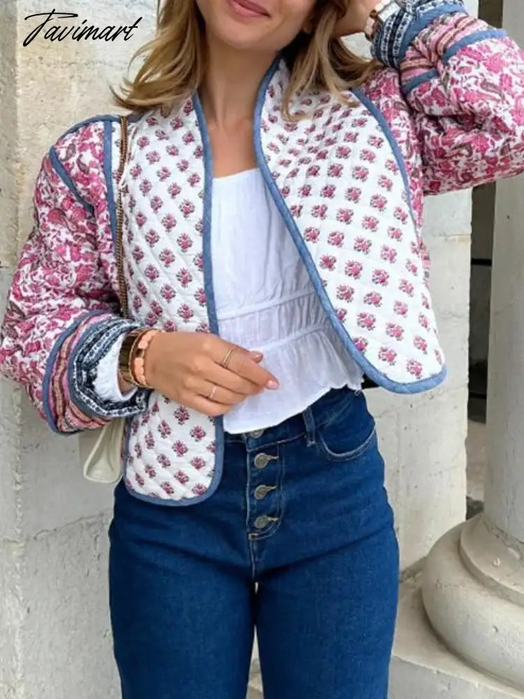 TAVIMART  -  Leather Flame Print Micro Flare Pants for Women Spicy Girls 2025 Spring Fashion Slim High Waist Button Fly Trousers Streetwear main image 1