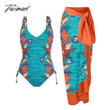 Tavimart Printed Backless Fashion One Piece Swimsuit And Cover Up Backless Floral Tie Dye Lace Stripe Cutout Tight Triangle Micro Bikini
