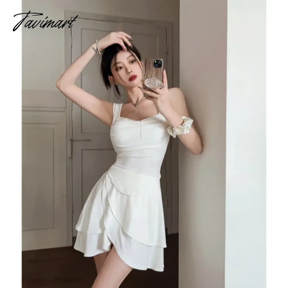 TAVIMART - Summer White Dress Womens Straps Dress Sleeveless Sexy Kore tavimart TAVIMART - Summer White Dress Womens Straps Dress Sleeveless Sexy Kore tavimart