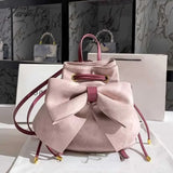 TAVIMART Sweet Big Bow Backpacks for Women 2024 New All Match Elegant Pink School Style Chic Drawstring Designed Pack сумка Bolsa