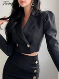 Tavimart Two - Piece Women Dress Office Suit Short Jacket Slit Long Skirt Sexy Dresses Elegant