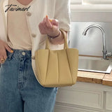 Tavimart - Versatile Cute Tote Bags For Women Girls Candy Color Ruched Designer Luxury Handbags
