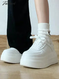 Tavimart White Sports Shoes Korean Women Platform Sneakers Casual Harajuku Tennis Female Vintage Vulcanize Designer Footwear