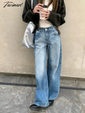 TAVIMART -  Woman Jeans American Style Denim Gyaru Pants New Trend Trousers All-match Sweatpants Streetwear Cargo Pants Bell Bottoms