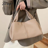 TAVIMART  -  Women handbag 2024 new Brand Trendy Lady Shoulder bags Luxury Totes Soft PU Leather Crossbody Bags bolsas Casual big totes beige