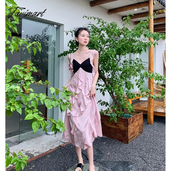 TAVIMART  -  Sexy Leopard Sling Tube Long Dresses Women Vintage Printed Sleeveless Backless Party Dress Female New Chic Street Beach Holiday