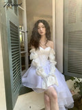 Tavimart Women Wear Dress In Spring Thai Tea Break French Design Small Fragrance White Princess