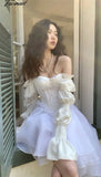 Tavimart Women Wear Dress In Spring Thai Tea Break French Design Small Fragrance White Princess