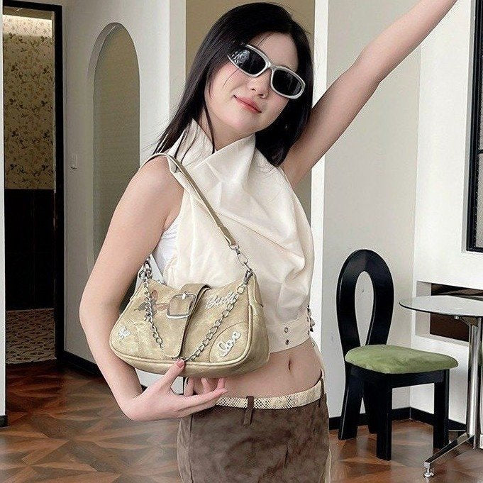 Original Hot Girl Bag Butterfly Star Niche Design Bag All-Match Yabi Millennium Underarm Bag Women's Bag