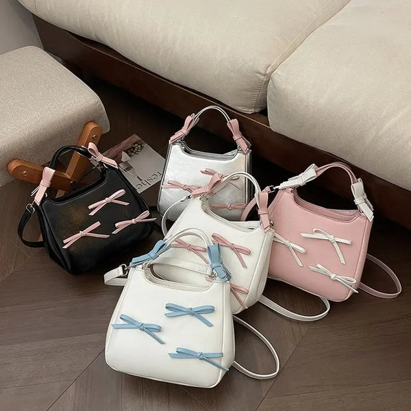 TAVIMART  -  Luxury Design Sweet Girls Chic Crossbody Bag Fashion Elegant Fairy Bow Women Handbags Casual Trendy Shoulder Bags Y2k Aesthetic