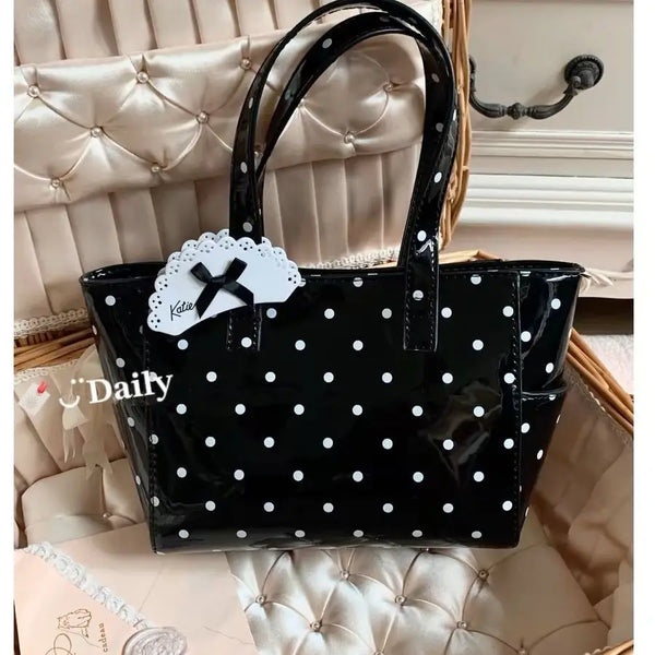 TAVIMART  -  New Sweet Girl Japanese Polka Dot Handbag Cute French 2024 New Women's Handbag