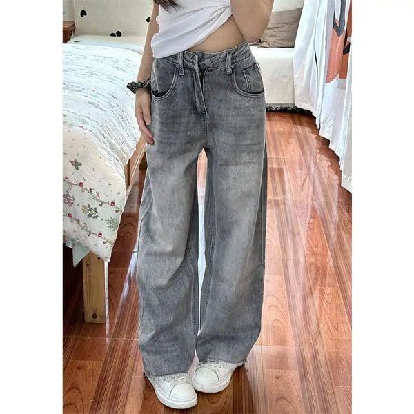 TAVIMART  -  Y2k Baggy Women  Jeans Vintage Harajuku Korean Popular Basic Wide Leg Denim Pants High Waist Office Lady Loose Trousers