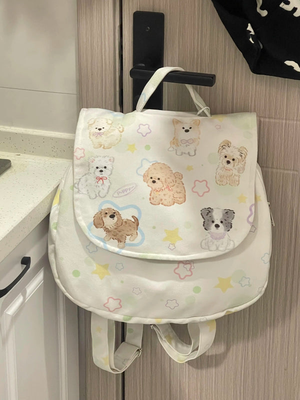 TAVIMART  -  Kawaii Cartoon Students Casual Schoolbags Japanese Cute Dog Star Print Women's Bags Sweet Y2k Fashion Harajuku Girls Backpacks