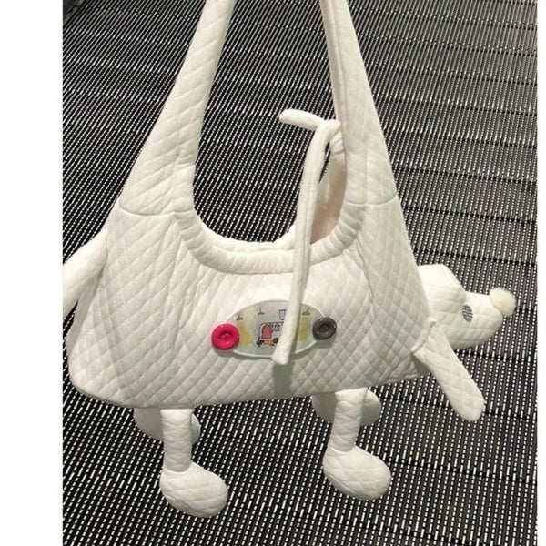 TAVIMART  -  Harajuku Cute Dog Shoulder Bags Women Sweet Cool Casual White Handbag Purse Female Hot Girls Kawaii Y2k Handbags Chic