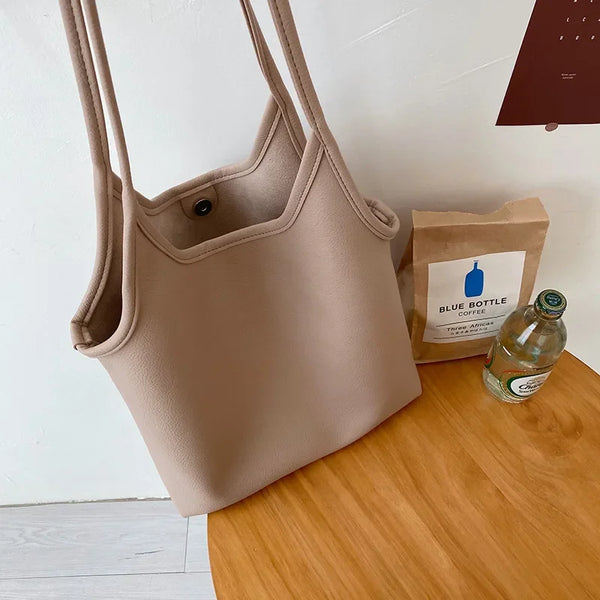 TAVIMART  -  Korean Elegant All Match Ins Women Handbags High-capacity Soft Leather Shoulder Bags Casual Solid Fashion Chic Underarm Bag Y2k