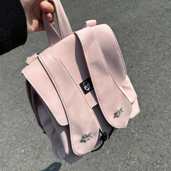 TAVIMART  -  Korea Cute Pink Rabbit Aesthetic Handbag Fashion High Capacity Women Backpack Office Lady Laptop Bag Y2k Preppy Style SchoolBags