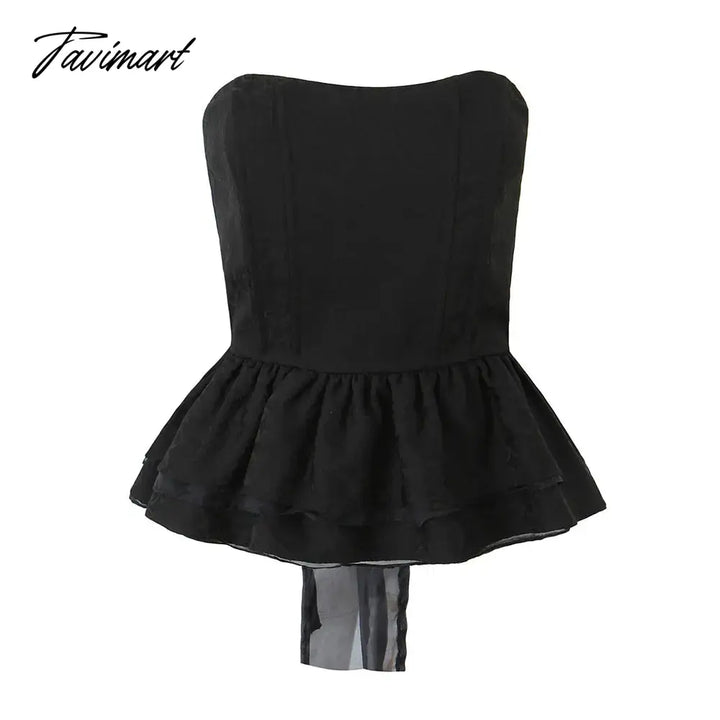 High Quality Women Off The Shoulder Ruffled Sexy Bandage Back Top Holiday Vocation Blouse