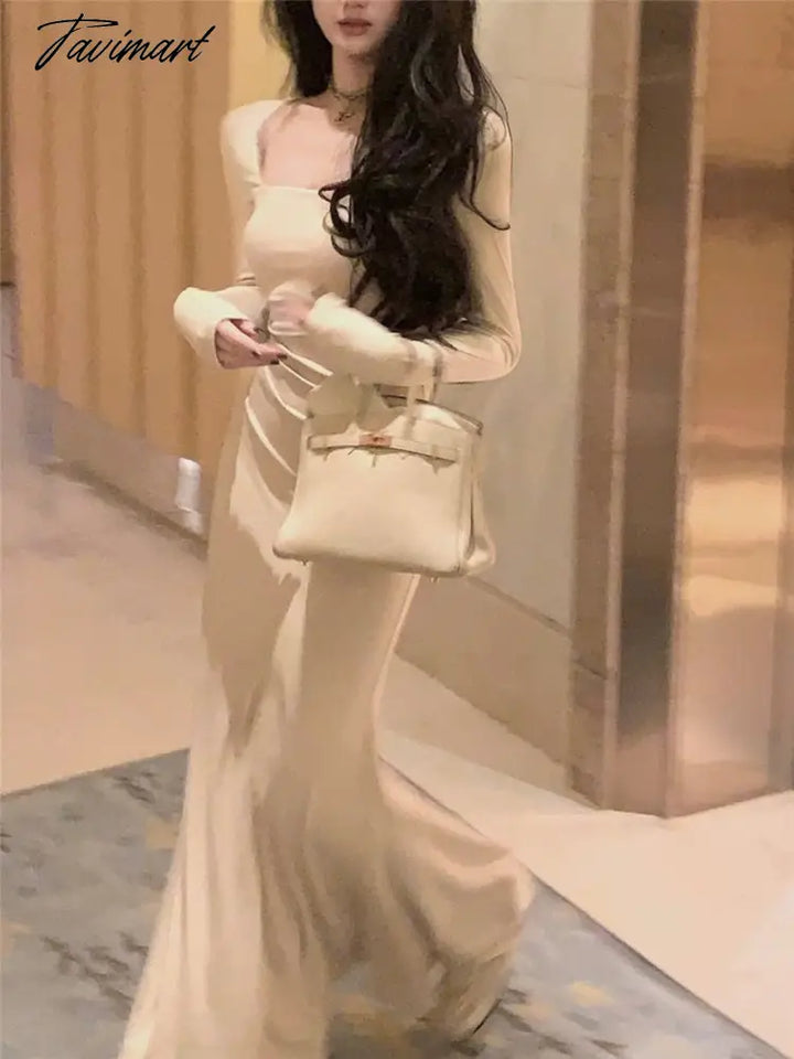 Long Mermaid Dress Spring New Women Elegant Boydcon Evening Party Summer Korean Dresses Female