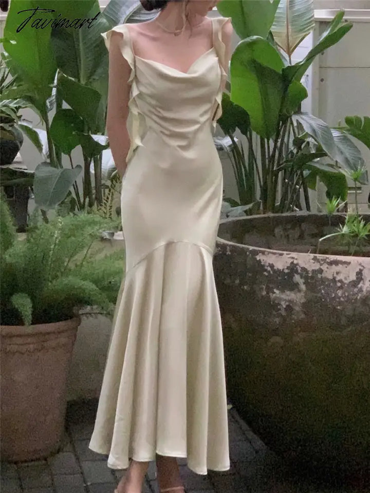 Midi Dress Women Elegant Summer New Fashion Evening Party Vintage Fema tavimart Midi Dress Women Elegant Summer New Fashion Evening Party Vintage Fema tavimart