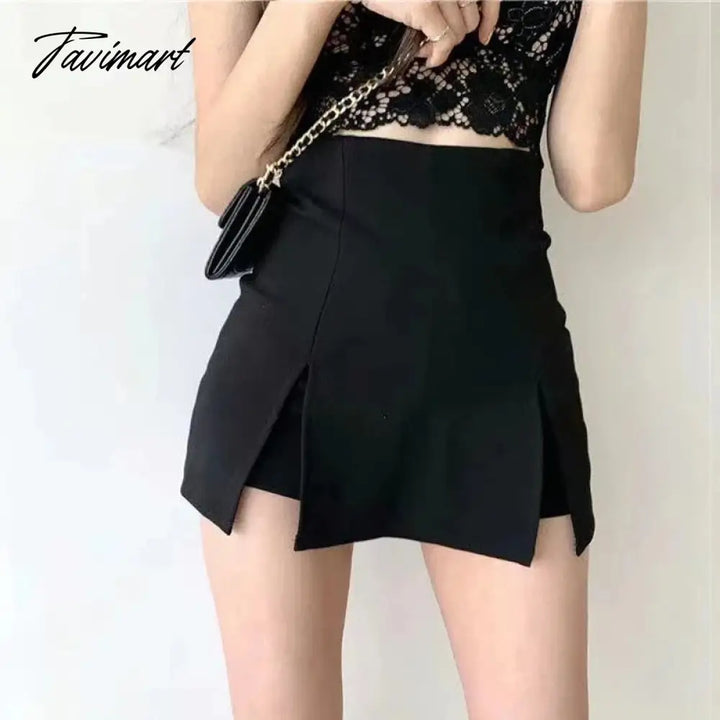 Sexy Split Shorts Skirt Women’s Office Ladies Suit Summer New Black Mini A - Line Pants High