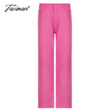 Stylish White Y2K Jeans For Girls Fashion High Waist Vintage Trouser Frmale Straight Women’s