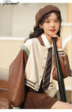 Tavimart Autumn Korean Style Elegant Coat Women Long Sleeve High Street Retro Jacket Female France