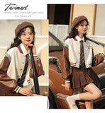 Tavimart Autumn Korean Style Elegant Coat Women Long Sleeve High Street Retro Jacket Female France