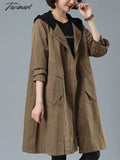 Tavimart Autumn Winter New Long Sleeved Fashionable Windbreaker Women’s Jacket Casual Loose Top