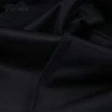 Tavimart Autumn Winter Women Long Sleeve Solid Black Ladies Short Crop Leather Blouse Shirt For