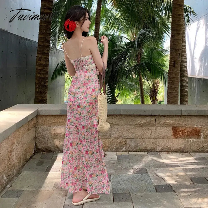 Tavimart - Beach Dress Evening Women Cute Clothes Robes Midi Fairy Costume Vestidos Para Playa Sexy