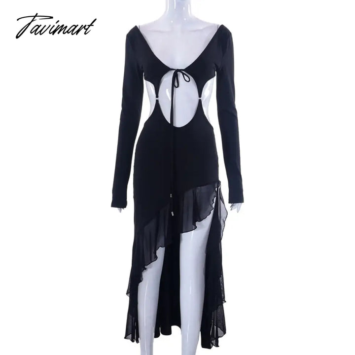 Tavimart Black Dress Women Sexy Night Club Outfit Hollow Out Fancy Wom tavimart Tavimart Black Dress Women Sexy Night Club Outfit Hollow Out Fancy Wom tavimart
