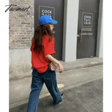 Tavimart Blue Jeans Women Vintage Worn - Out Y2K Style American Streetwear Wide Leg Pants Fashion