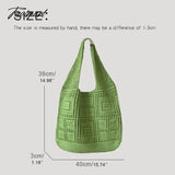 Tavimart Casual Slim Tote Bags For Women Luxury Designer Handbags And Purses New In Nylon Knitted
