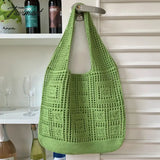 Tavimart Casual Slim Tote Bags For Women Luxury Designer Handbags And Purses New In Nylon Knitted