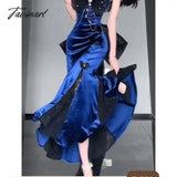 Tavimart - Classic Style Formal Dress Hip Skirt Slim-Fit Figure Flattering Long High Sense